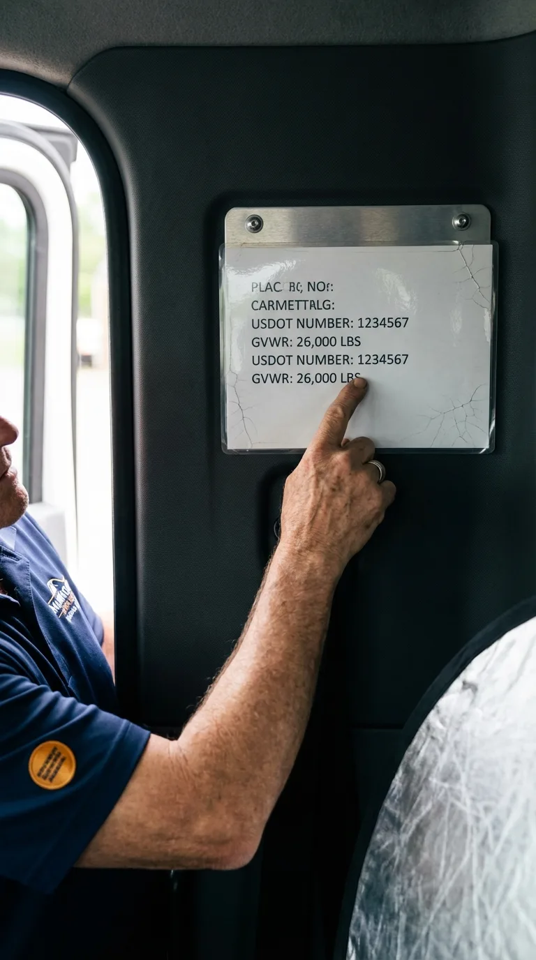 USDOT licensing placard verification in Canonsburg